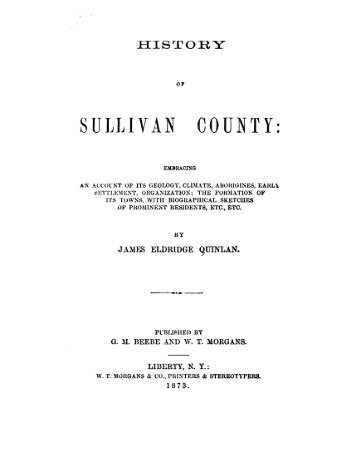 History of Sullivan County, New York - Choices Mental Health ...