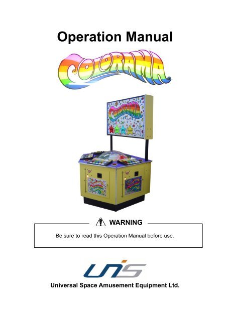 Colorama 4 Player Manual.1607 - The Shaffer Distributing Company