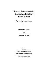 Racist Discourse in Canada's English Print Media - Canadian Race ...