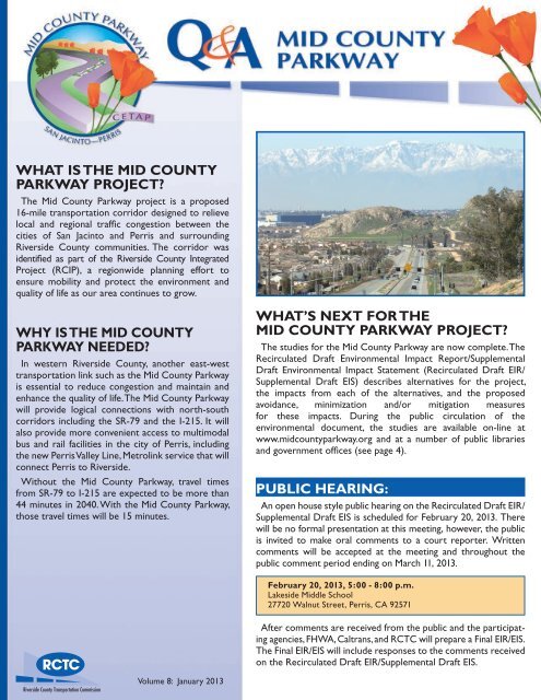 what is the mid county parkway project?