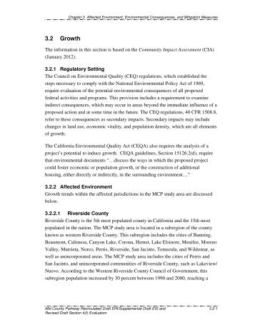 Chapter 3.2: Growth - Mid County Parkway Project