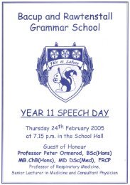 2005 Feb Year 11 Speech Day programme - brgs.me