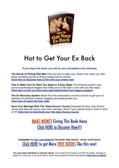  How To Get Your Ex Back