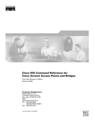 Cisco IOS Command Reference for Cisco Aironet Access Points and ...