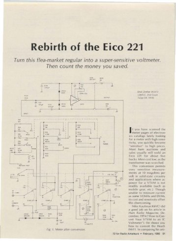Rebirth of the Eico 221 - Nostalgic Kits Central
