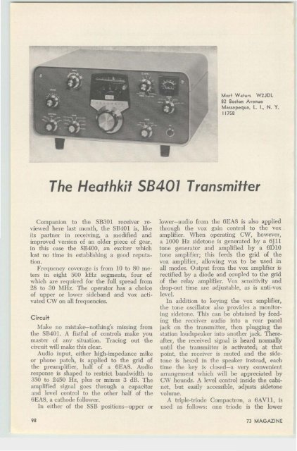 The Heathkit SB-401 Transmitter - Nostalgic Kits Central