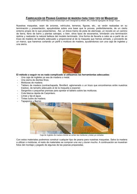 fabricacin de peanas caseras de madera para ... - Soldados Digital