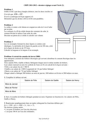 feuille 2 - Primaths