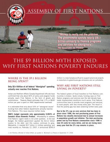 ASSEMBLY OF FIRST NATIONS THE $9 BILLION MYTH EXPOSED ...