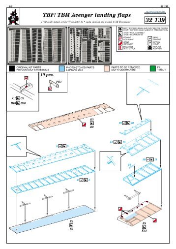 TBF/ TBM Avenger landing flaps - Eduard
