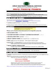 Annuity Processing Procedures - Marketing Financial