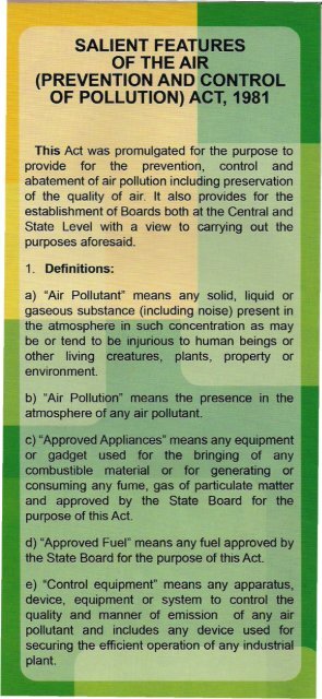 (Prevention and Control of Pollution) Act 1981 - Meghalaya State ...