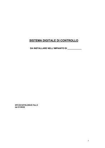 SISTEMA DIGITALE DI CONTROLLO - Snam