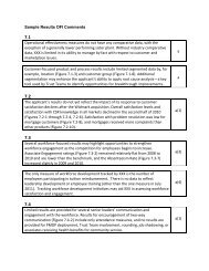 Sample Results OFI Comments Operational effectiveness measures ...