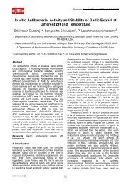 In Vitro Antibacterial Activity and Stability of Garlic Extract at Different ...