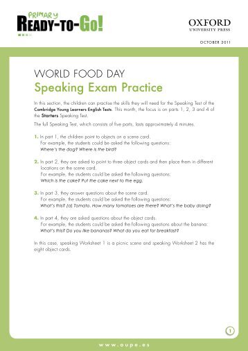 Speaking Exam Practice - Oxford University Press