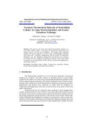 Transient Thermoelastic Behavior of Semi-infinite Cylinder by ... - ijmes