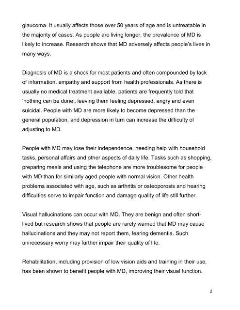 Quality of Life in Age-Related Macular Degeneration - CNIB