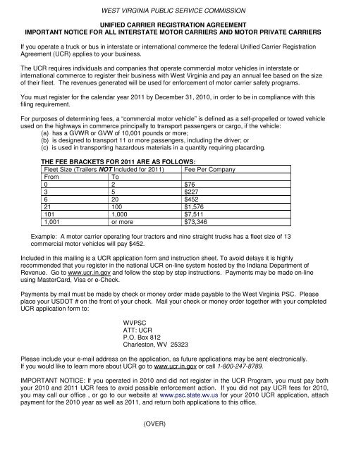 2011 - Public Service Commission of West Virginia
