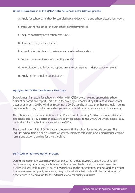 QNSA Annual Evaluation policy