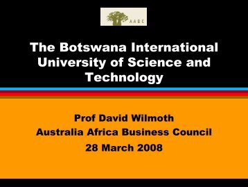 The Botswana International University of Science and Technology