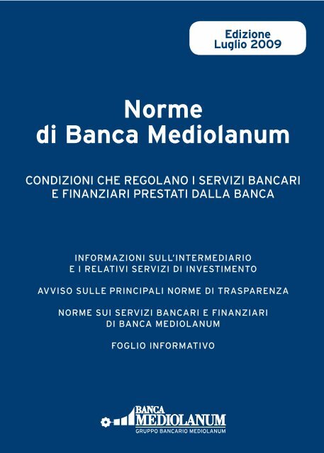 Norme di Banca Mediolanum