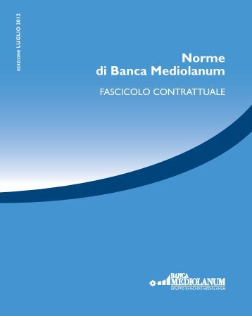 Fascicolo Contrattuale - Banca Mediolanum