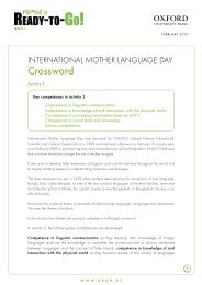 Crossword - Oxford University Press EspaÃ±a