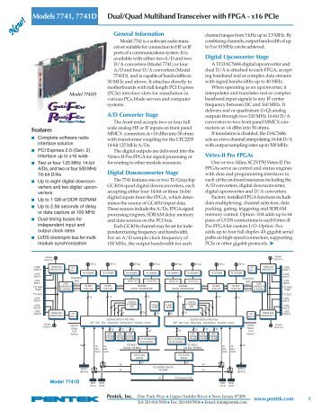 Dual/Quad Multiband Transceiver with FPGA - x16 PCIe