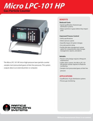 Micro LPC-101 HP Gas Particle Counter