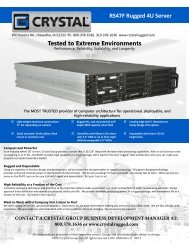 Tested to Extreme Environments RS47F Rugged 4U ... - Crystal Group