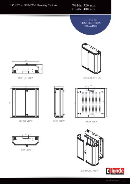 19” NETbox SLIM Wall Mounting Cabinets Pdf View - LANDE