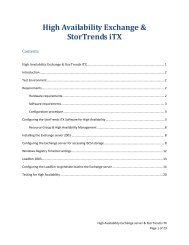 High Availability Exchange & StorTrends iTX