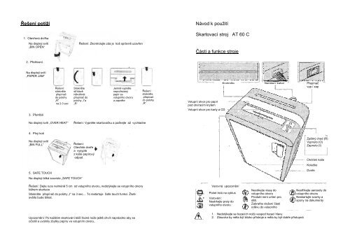 SkartovacÃ­ stroj AT-60C.pdf - XCopy