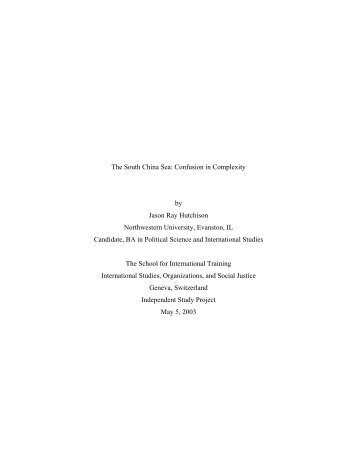 The South China Sea: Confusion in Complexity by Jason Ray ...