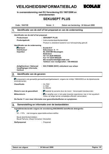 Veiligheidsblad downloaden - Msk