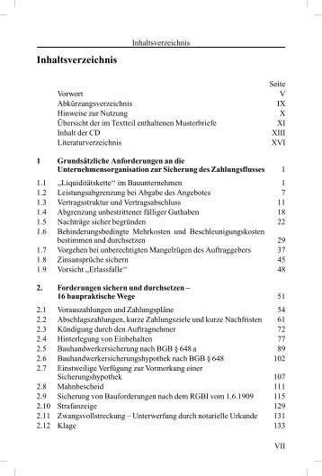 Inhaltsverzeichnis (PDF) - Bauwerk Verlag