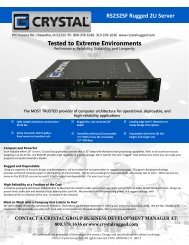 Tested to Extreme Environments RS232SF Rugged ... - Crystal Group