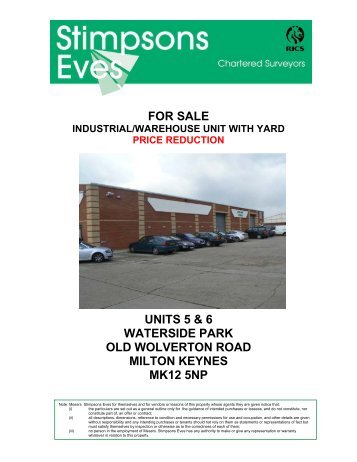 for sale units 5 & 6 waterside park old wolverton road ... - Caldes