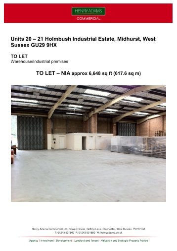 21 Holmbush Industrial Estate, Midhurst, West Sussex ... - Caldes