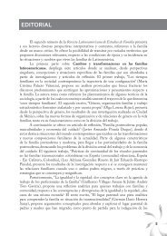 EDITORIAL - Revista Latinoamericana de Estudios de Familia