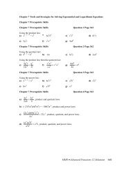 MHR • Advanced Functions 12 Solutions 660