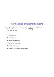 Key Features of Rational Functions