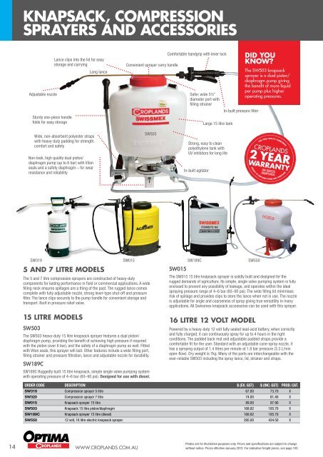 Linkage Sprayers Product Information (13176 Kb) - Fatcow