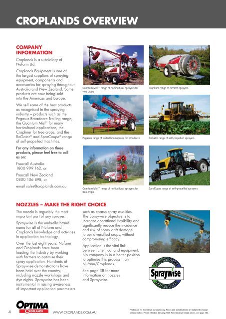 Linkage Sprayers Product Information (13176 Kb) - Fatcow