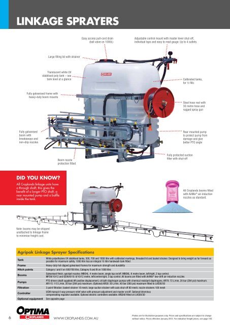 Linkage Sprayers Product Information (13176 Kb) - Fatcow