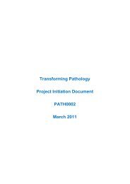 Modernising pathology PID - NHS Strategic Projects Team