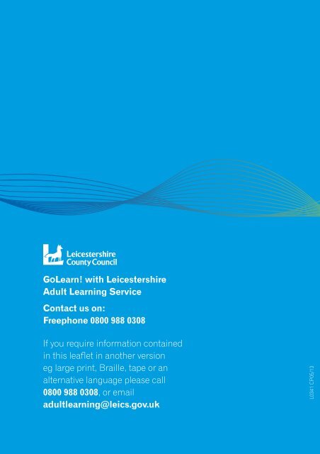 learner handbook (PDF, 604KB) - Leicestershire County Council