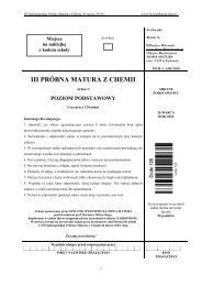 III PRÓBNA MATURA Z CHEMII - Sqlmedia.pl