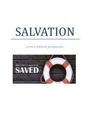 SALVATION - a biblical perspective